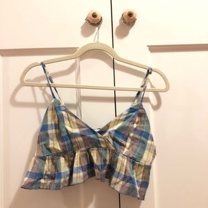 MINI plaid tank from Urban Outfitters with frill